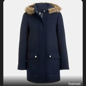 J. Crew Factory Jackets & Coats | J Crew Chateau Wool Parks in Navy